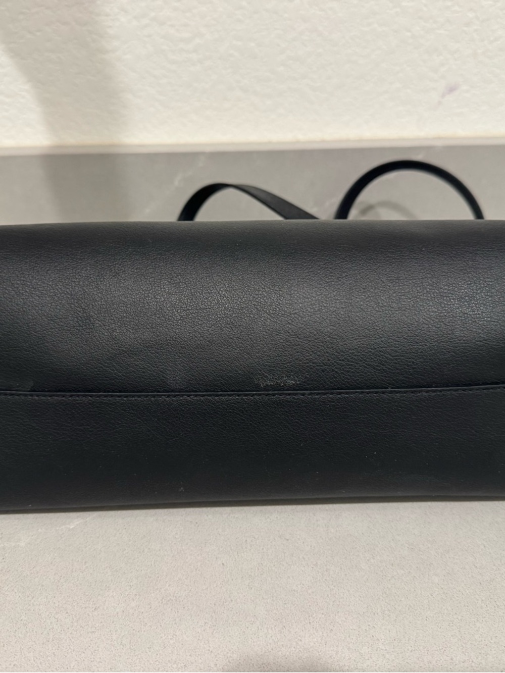 Saint Laurent Black Leather Duffel Bag with Gold Logo - Picture 4 of 5